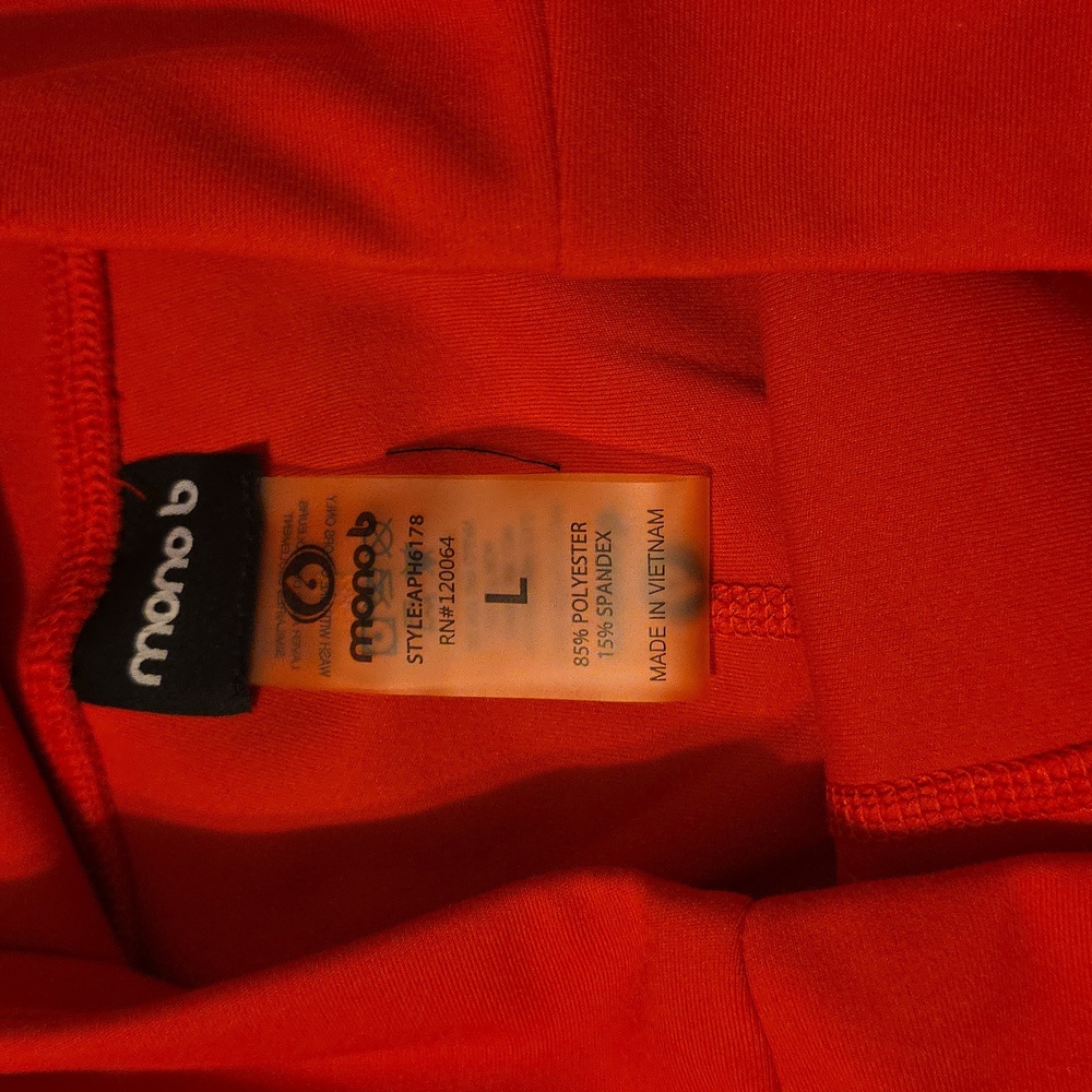 Mono B Vibrant Red Athletic Shorts - Picture 3 of 3